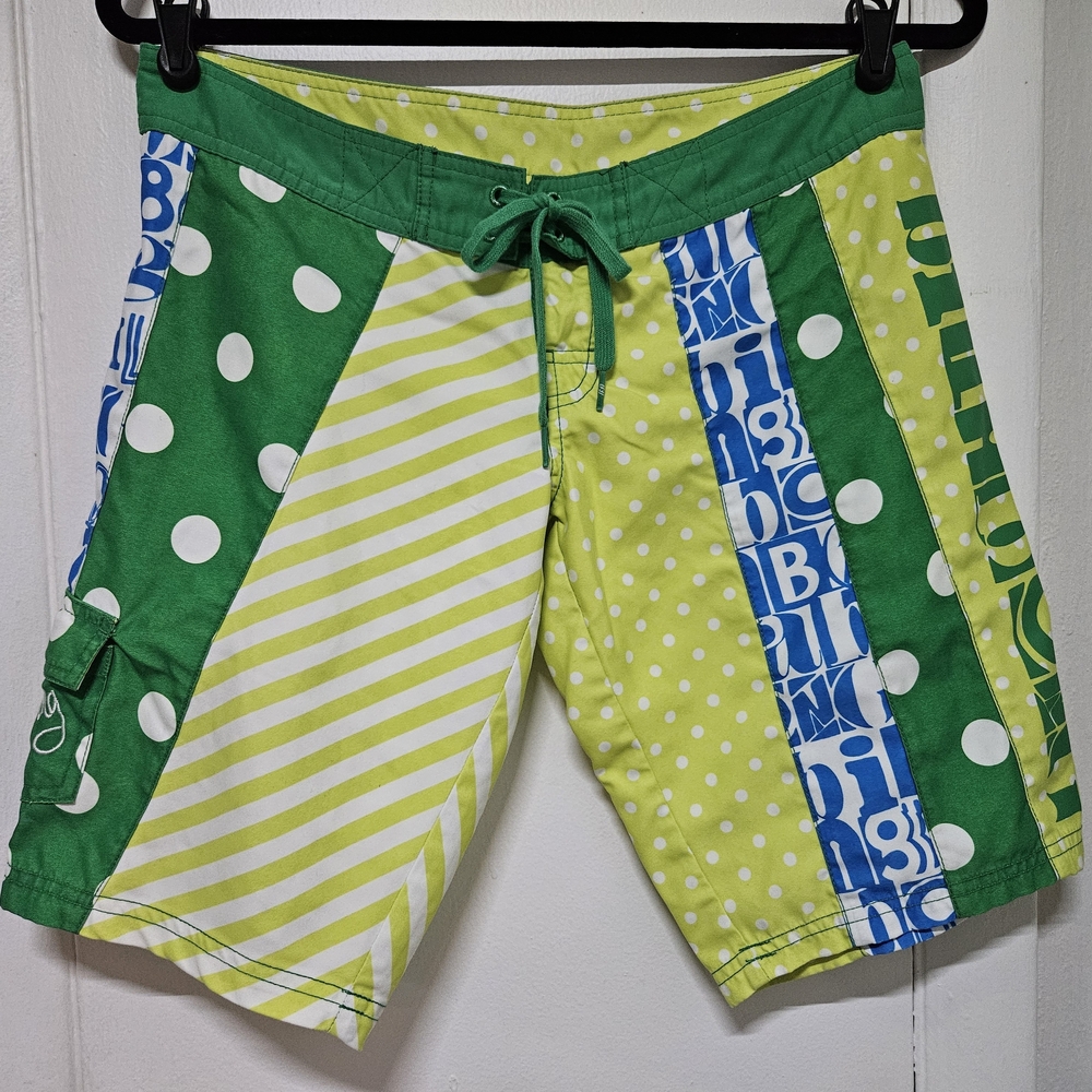 Billabong Green Women's Junior Swim Surf Board Shorts Size 3